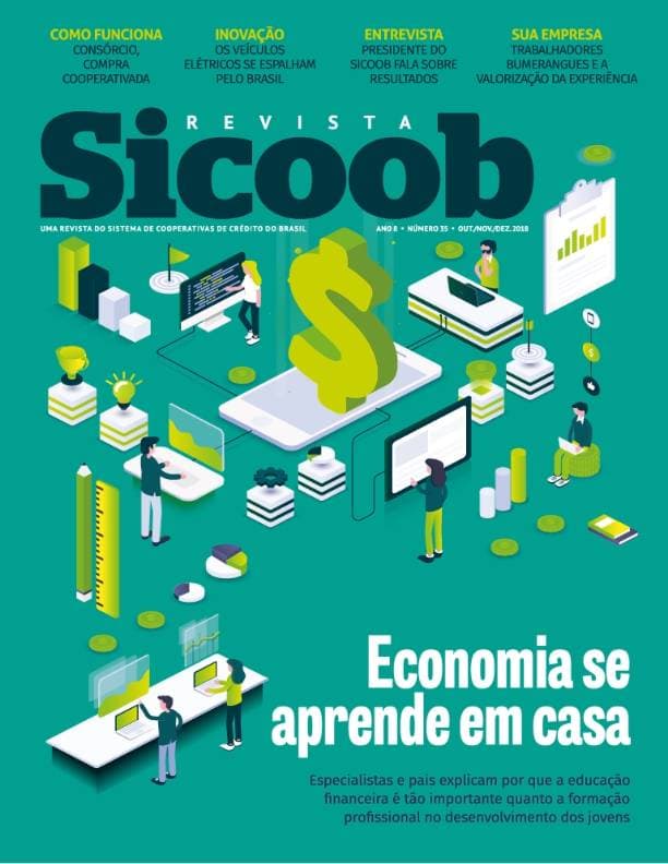 Capa impressa revista SICOOB edição 35